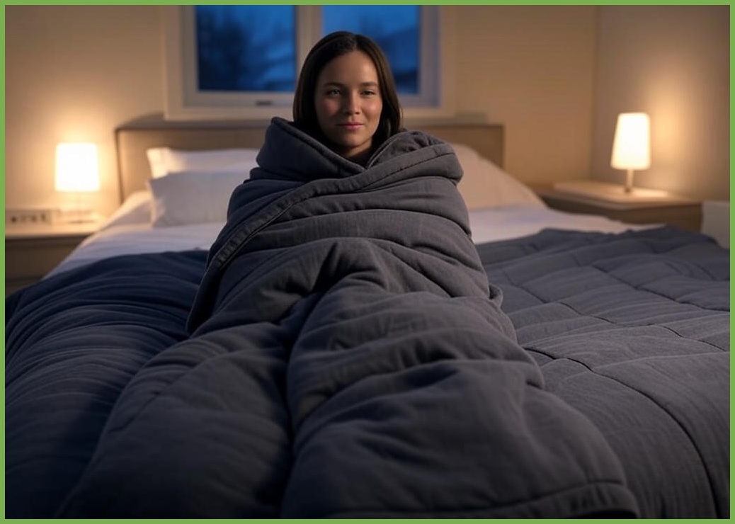 탑씨 무거운이불 숙면 꿀잠 수면 안정 불면 중력이불 퀸 150x200cm 9kg/ All Season Weighted Hug Blanket - 이미지 1